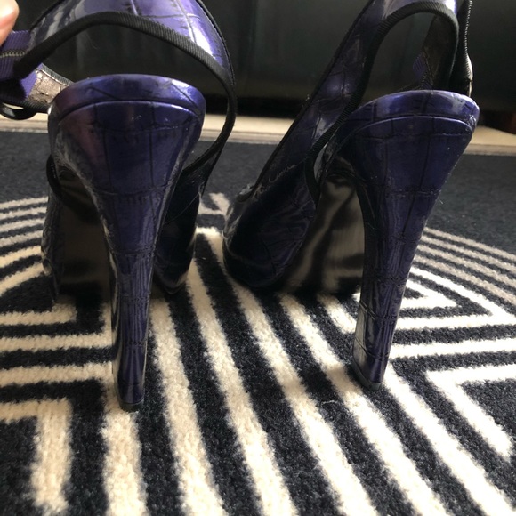 Jessica Simpson Purple Peep Toe Heels - Picture 4 of 4